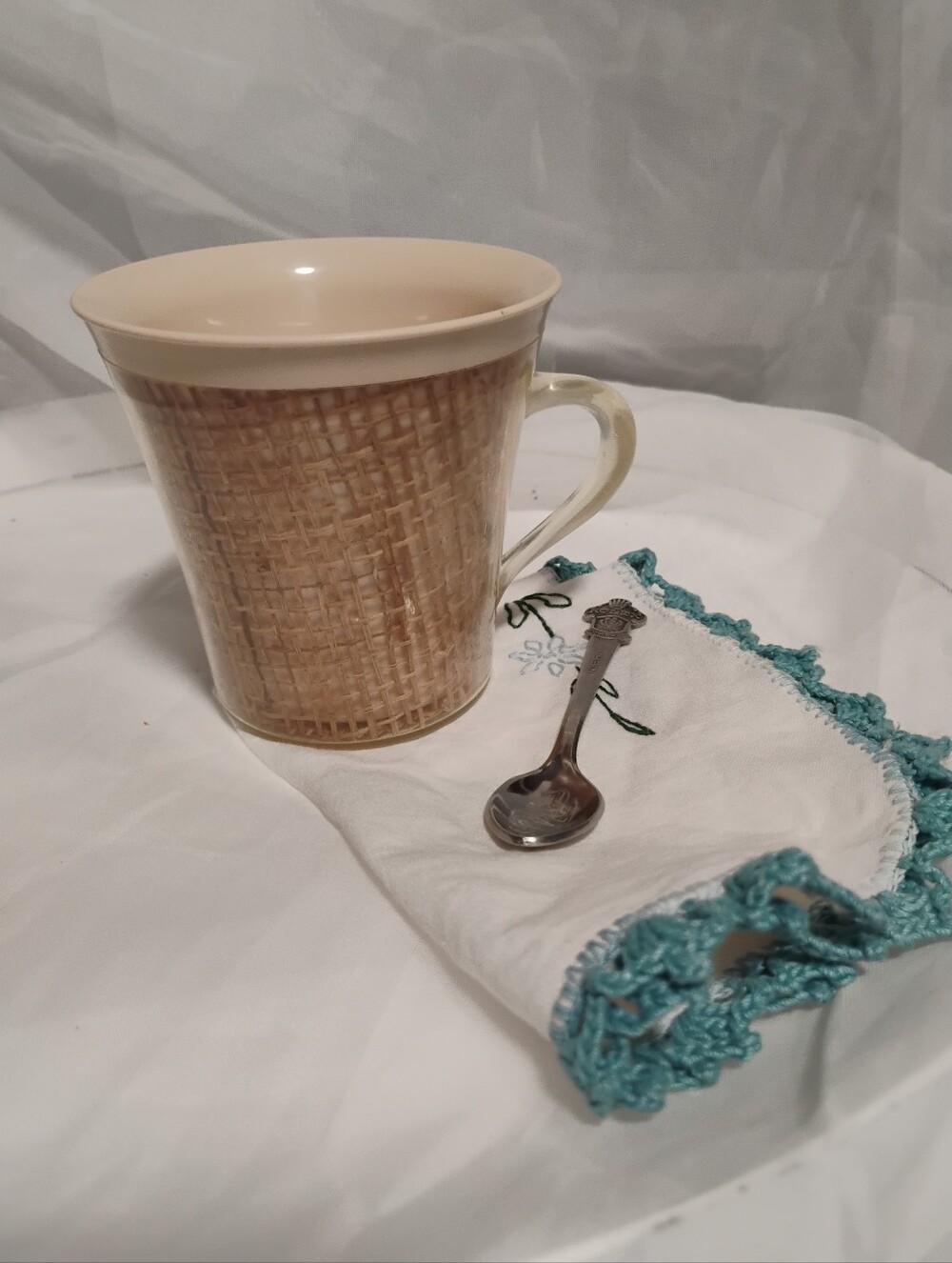 Unique 3 pc. Vintage Inspired Tea/Rolex Spoon/Handkerchief Bundle